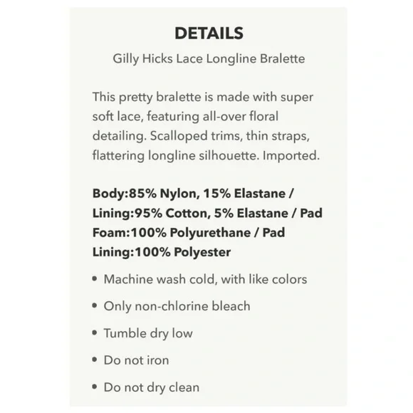 🆕Gilly Hicks Longline Lace Bralette, Size M - Picture 2 of 6